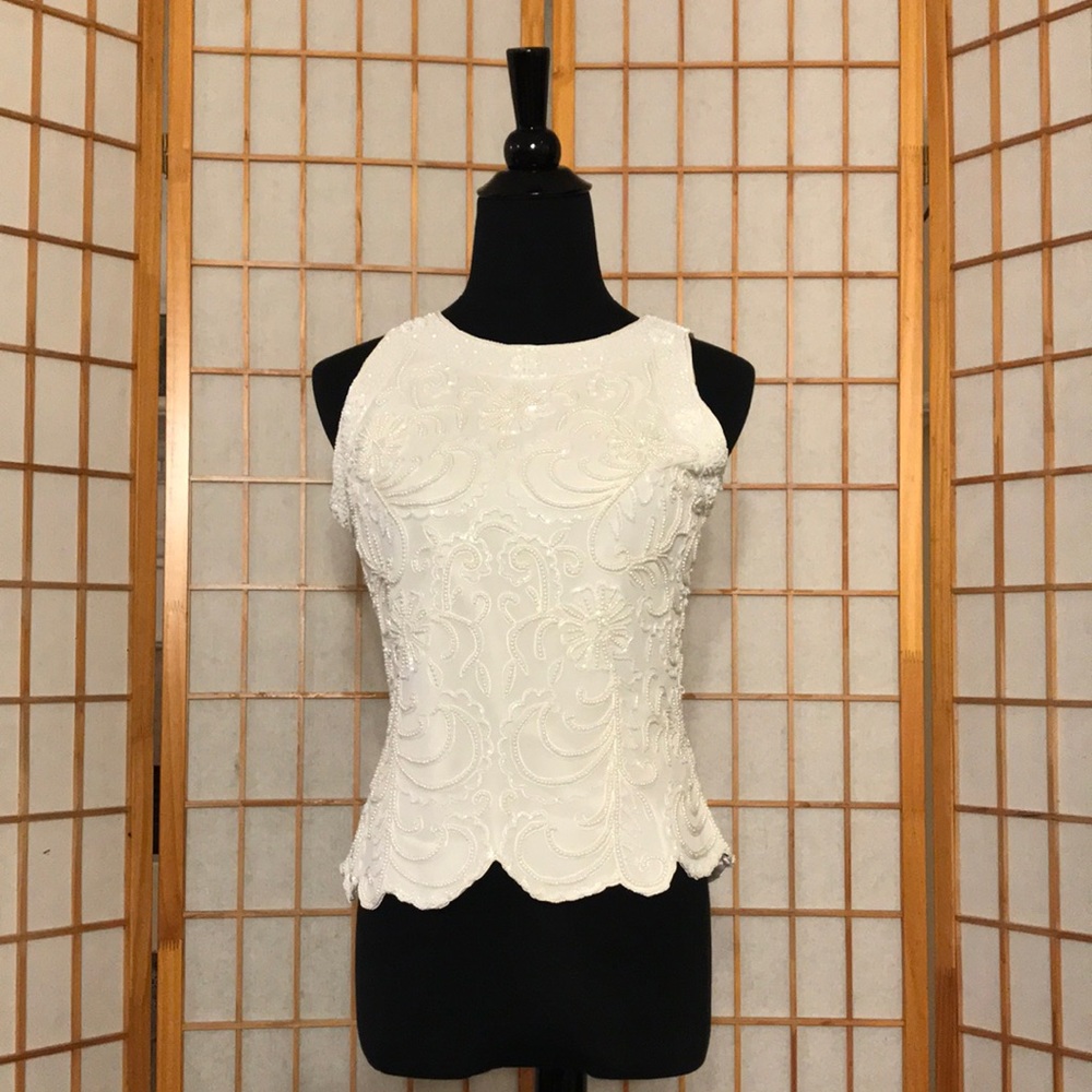 Ivory beaded top
